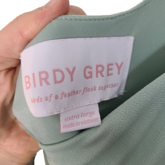 Birdy Grey Womens XL Sage Green Sleeveless Square Neck Alex Bridesmaid Dress - Picture 6 of 10